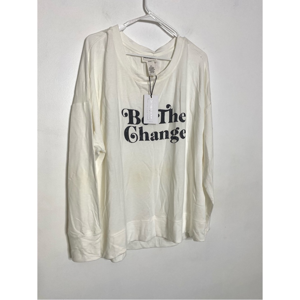 For The Republic Women’s ’Be The Change’ Sweatshirt Graphic Top